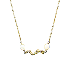 Alora halskde - Guldbelagt