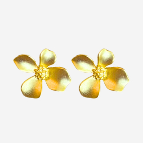 Blomster �reringe - Guldbelagt