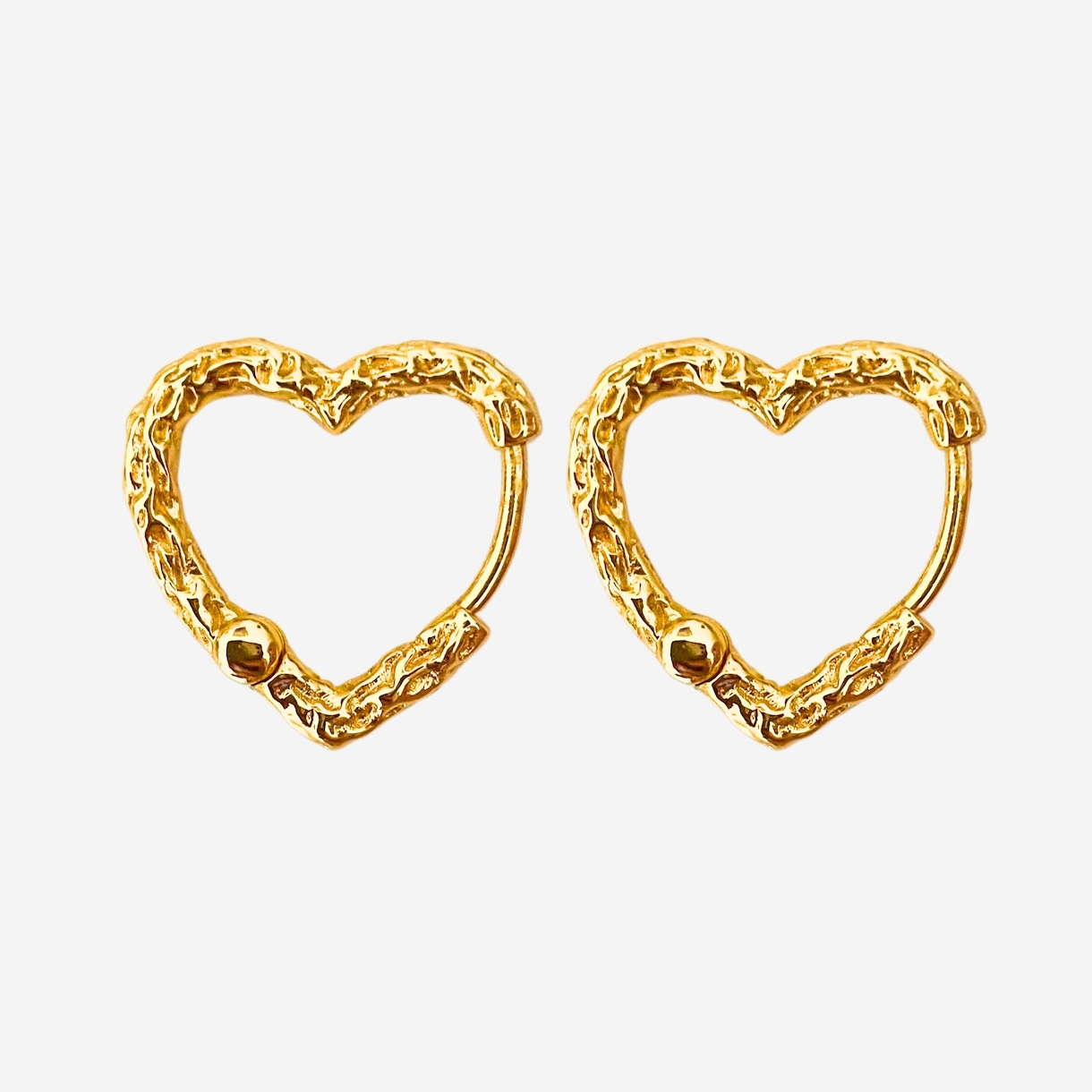 Heart hoops - Guldbelagt