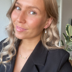 Perle fald reringe - Guldbelagt