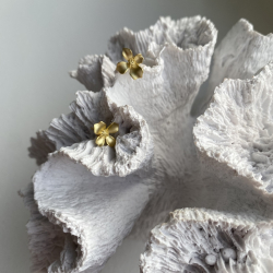 Blomster reringe - Guldbelagt