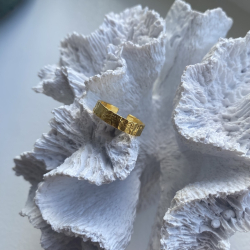 Rustik ring - Guldbelagt