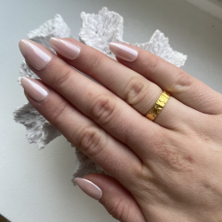 Rustik ring - Guldbelagt