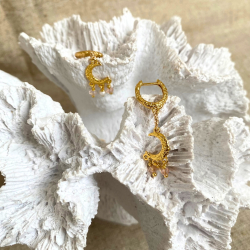 Mne reringe med perler - Guldbelagt