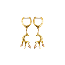 Mne reringe med perler - Guldbelagt