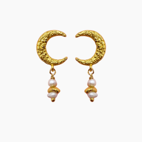 M�ne�reringe med guldbelagte perler