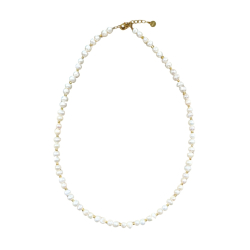 Perlekde med guldbelagte perler