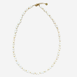 Perlekde med guldbelagte perler