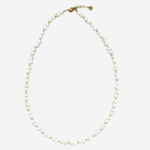 Perlekde med guldbelagte perler