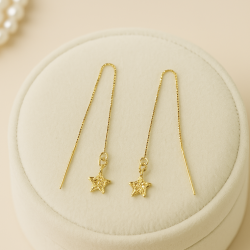 Stjerne �reringe - Guldbelagt