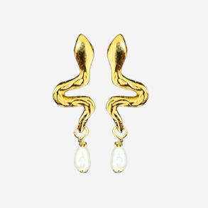 Snake �reringe - Guldbelagt