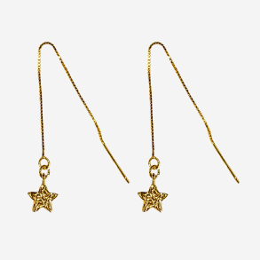 Stjerne �reringe - Guldbelagt