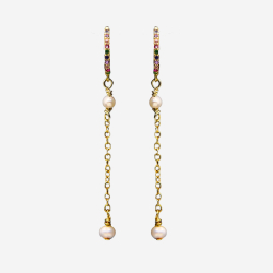 Zirkonia reringe - Guldbelagt